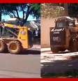 Funcionário é demitido após fazer manobras com mini carregadeira em frente a escola no interior de SP  Foto: Reprodução