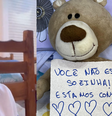 O abrigo fica em Canoas e conta com um espaço para as crianças brincarem  Foto: Reprodução: Instagram/thelminha