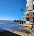 Aumento do nível da Lagoa dos Patos causou inundação na cidade de Rio Grande, como visto na foto (Imagem: Prefeitura de Rio Grande/Divulgação)  Foto: Canaltech