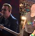 Bono, do U2, fala sobre Coldplay  Foto: Reprodução/U2 via YouTube/@coldplay via Instagram / Estadão