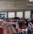 Local de embarque para passageiros de carros de aplicativos no piso inferior do Aeroporto de Congonhas tem engarrafamentos frequentes  Foto: Taba Benedicto/Estadão - 11/3/2024 / Estadão
