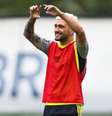  Foto: Gilvan de Souza/CRF - Legenda: Arrascaeta em ação no treino desta terça-feira / Jogada10