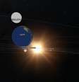 Animação que mostra o 2024 JN16 passando pertinho da Terra, dia 14 de maio de 2024  Foto: ESA/Reprodução