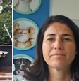 A voluntária Deise Falci tem ajudado no resgate de animais no Rio Grande do Sul  Foto: Reprodução/TV Globo