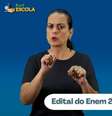 Edital do Enem 2024 em Libras  Foto: Reprodução / Youtube / Inep / Brasil Escola