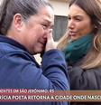 Patrícia Poeta reencontrou prima durante programa ao vivo  Foto: Reprodução/TV Globo