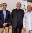 João Roberto, Roberto Irineu e José Roberto, os líderes da família Marinho: marca da emissora se valorizou no último ano  Foto: Estevam Avellar/TV Globo