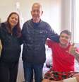 Elvira Polippo, de 55 anos, e seu filho, João Emiliano Salamoni, de 35, sobreviveram, foram hospitalizados e já tiveram alta.  Foto: Reprodução/Hospital São José