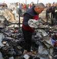 A destruição do ataque na noite de domingo se tornou aparente na manhã seguinte  Foto: Getty Images / BBC News Brasil