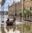 Centro histórico de Porto Alegre alagado por causa das fortes chuvas no Rio Grande do Sul  Foto: Rafa Neddermeyer/Agência Brasil / Estadão