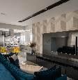 Alguns cuidados com a decoração podem deixar a sala de TV mais aconchegante  Foto: Henrique Ribeiro | Projeto: escritório PB Arquitetura / Portal EdiCase