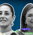 Ilustração com duas candidatas presidenciais do México  Foto: BBC News Brasil