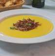 Creme de mandioquinha com carne-seca  Foto: Divulgação | Chef Soraya Bonfim / Portal EdiCase