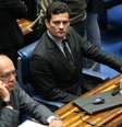 Gilmar Mendes e Sérgio Moro no Senado, em dezembro de 2016.  Foto: Dida Sampaio/Estadão / Estadão