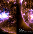 O observatório Solar Dynamics, da NASA, registrou as erupções solares ocorridas em 1º de junho (Imagem: Reprodução/NASA/SDO)  Foto: Canaltech