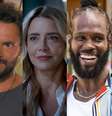 Victor Britto, Adriano Toloza, Christine Fernandes, Paulo Guidelly e Victor Hugo estão no elenco de 'Cacau'; novela portuguesa já teve as gravações encerradas e vai ao ar até dezembro  Foto: Reprodução