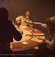 Kay Vess joga cartas com outros malandros, entre eles, Lando Calrissian  Foto: Star Wars Outlaws / Reprodução