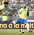  Foto: Rafael Ribeiro/CBF - Legenda: Andreas Pereira, com a camisa 19, anota seu primeiro gol pela Seleção Brasileira / Jogada10