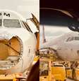 Avião com mais 170 a bordo fica danificado após passar por tempestade de granizo  Foto: Reprodução/X/@exithamster