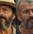 Os protagonistas José Leôncio, de 'Pantanal', e José Inocêncio, de 'Renascer', ambos vividos por Marcos Palmeira  Foto: Reprodução