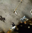 Chang'e 6 no lado afastado da Lua; a foto foi feita pelo lander da missão (Imagem: Reprodução/CNSA/CLEP)  Foto: Canaltech