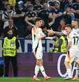 Miguel Medina/AFP via Getty Images - Legenda: Momento do gol marcado por Jamal Musiala -  Foto: Miguel Medina/AFP via Getty Images / Jogada10