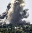 Nuvens de fumaça irrompem durante um bombardeio israelense em Alma al-Shaab, no mês de abril de 2024  Foto: Getty Images / BBC News Brasil