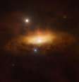 A galáxia, situada a 300 milhões de anos-luz da Terra, na constelação de Virgem  Foto: ESO/Divulgação / Estadão