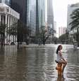 Rua de Miami alagada  Foto: Getty Images / BBC News Brasil