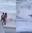 Mulher desaparece após ser arrastada pela correnteza em praia da Rússia  Foto: Reprodução/Redes Sociais