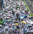 O Hajj, um dos maiores eventos de massa do mundo, que leva milhões de peregrinos anualmente à Arábia Saudita, foi marcado por tragédia este ano  Foto: Getty Images / BBC News Brasil
