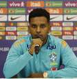 Rodrygo durante entrevista coletiva neste sábado –  Foto: Rafael Ribeiro/CBF / Jogada10