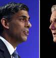 Rishi Sunak e Keir Starmer lideram os dois maiores partidos e disputam o cargo de primeiro-ministro  Foto: PA / BBC News Brasil