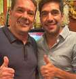 Luxemburgo tira foto ao lado de Abel Ferreira, atualmente no comando do Palmeiras —  Foto: Reprodução / Jogada10