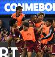 Venezuelanos comemoram o gol de Rondón.   Foto: Patrick T. Fallon/AFP via Getty Images / Esporte News Mundo