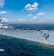 O encouraçado Libertad, de nível X, representa o Chile no MMO de combate naval  Foto: Wargaming / Divulgação