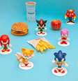 Seis opções de brinquedos de Sonic the Hedgehog já estão disponíveis no Burger King  Foto: Reprodução / Burger King/Sega