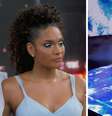 A atriz Barbara Reis levou um tombo durante a Dança dos Famosos  Foto: Reprodução/TV Globo