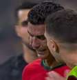 Cristiano Ronaldo chora após perder pênalti  Foto: Reprodução/Cazé TV