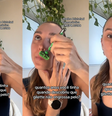 Vídeo de influenciadora tirando os fios do rosto com gilete viralizou na internet  Foto: Reprodução Redes Sociais / TikTok / @marinacristofani