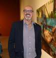 Guilherme Isnard durante abertura de exposição.  Foto: Leda Abuhab/Divulgação / Estadão