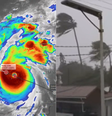 Vista de satélite do Furacão Beryl; intensidade dos ventos causou rastro de destruição no Caribe   Foto: Reprodução/X @Windycom e TikTok @grenada_discovery_troy