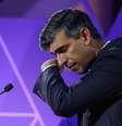 Rishi Sunak antes das eleições, durante debate  Foto: Getty Images / BBC News Brasil