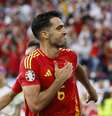 Merino comemora gol da vitória da Espanha sobre a Alemanha  Foto: Heiko Becker