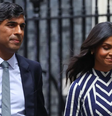 Rishi Sunak e a esposa, Akshata Narayan Murty  Foto: Reuters / BBC News Brasil
