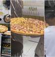 Restaurante viraliza com pizza 'Maracanã' de 80 cm  Foto: Reprodução/Instagram/@suanesoaresbscfestas