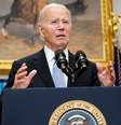 Biden não resistiu à pressão de seu partido para se retirar da disputa em prol de uma candidatura mais competitiva.  Foto: REUTERS