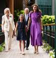 Kate Middleton cumprimentou atletas acompanhada de Charlotte, sua filha de 9 anos  Foto: Aaron Chown/Pool via REUTERS