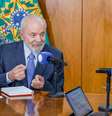 Lula dá entrevista para a Record, em aceno ao público evangélico  Foto: Claudio Kbene / Presidência da Republica / Estadão
