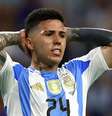 O vídeo foi postado pelo atacante argentino Enzo Fernández no Instagram em meio às comemorações da equipe após a vitória por 1 x 0 sobre a Colômbia na final da Copa América  Foto: REUTERS/Agustin Marcarian